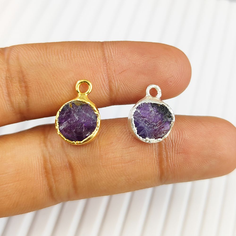 Radiant Amethyst Pendant in Gold
