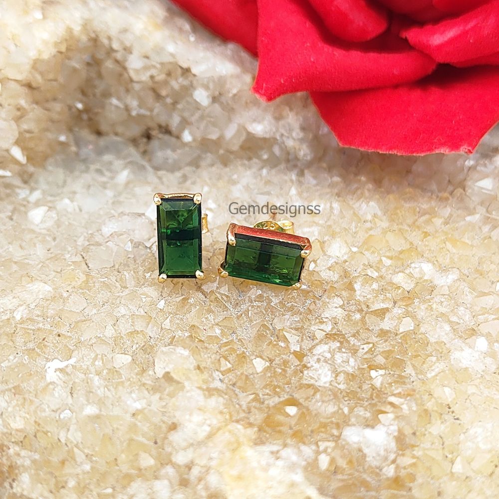 Gold Plated Gemstone Studs