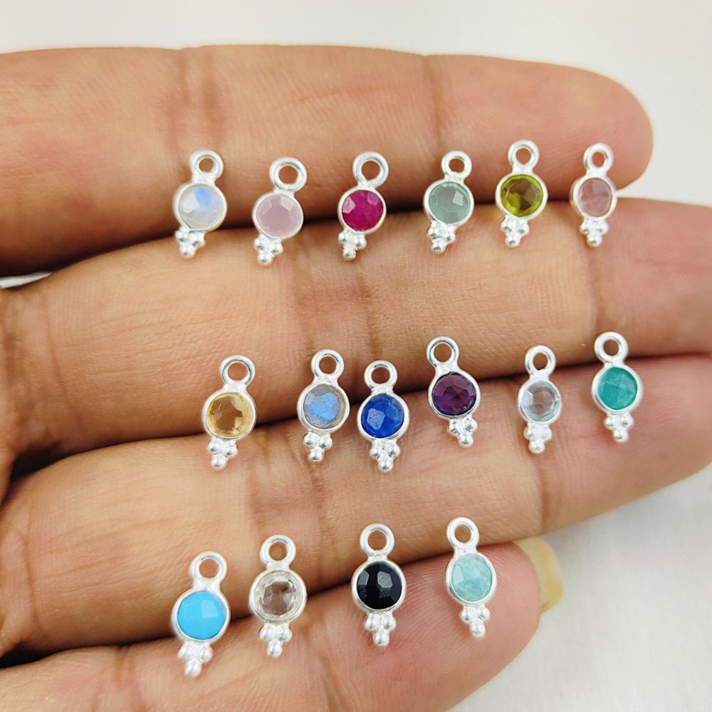 Dainty & Colorful Gemstone Charms – Ideal for Necklaces, Bracelets, and Earrings