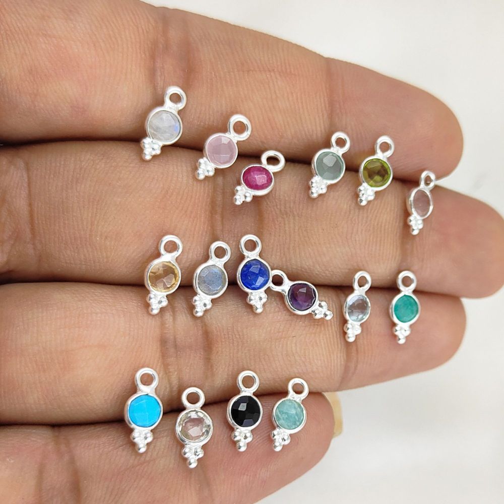 Minimalist Birthstone Charms – Perfect for Personalized Jewelry & Gift Making