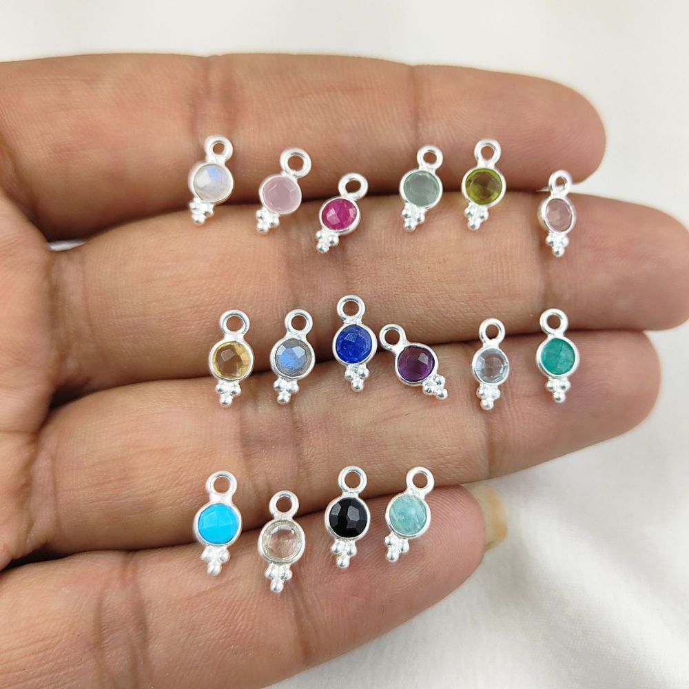 Small & Elegant Bezel-Set Gemstone Pendant for Layering Jewelry & Custom Designs