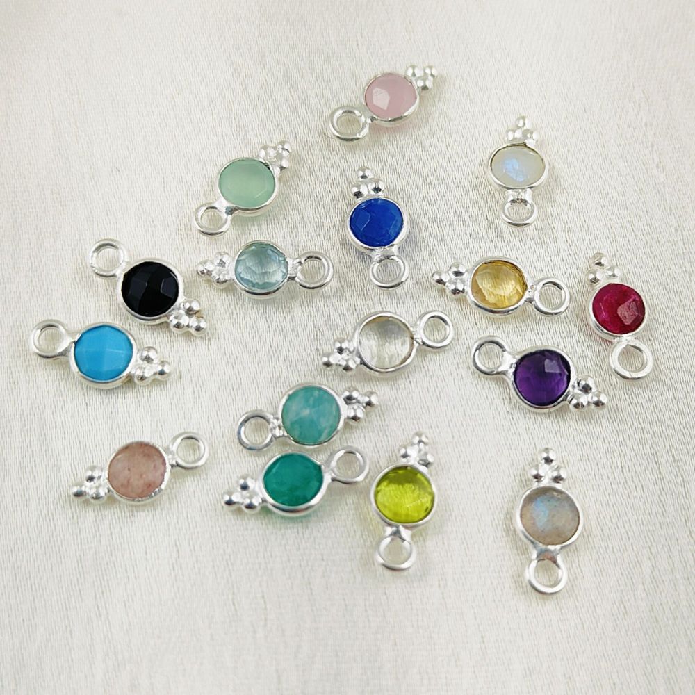 Tiny Multi-Gem Pendants for DIY Jewelry