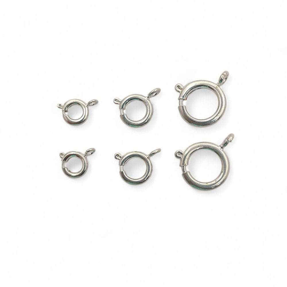 Antique Brass Spring Ring Clasps Gold/Silver Plated Jewelry Findings Bracelet Clasps Set- Selling 5 Piece Set