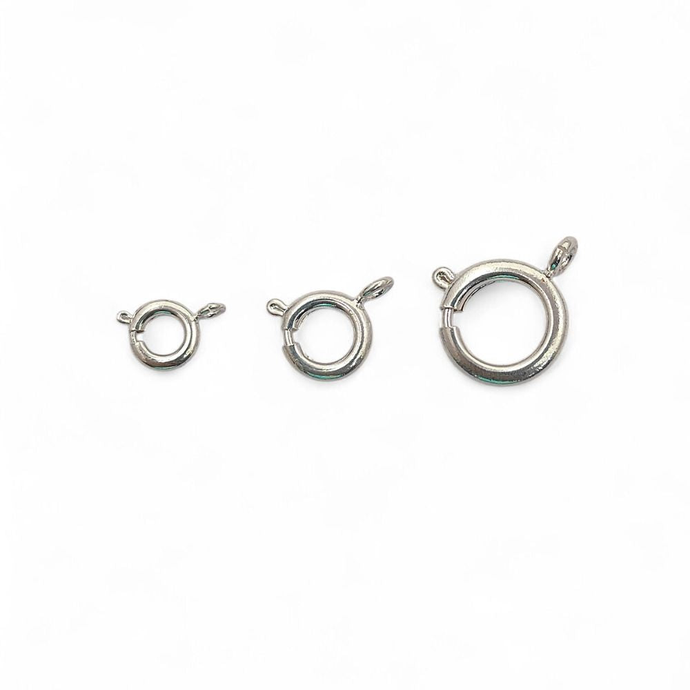 Antique Brass Spring Ring Clasps Gold/Silver Plated Jewelry Findings Bracelet Clasps Set- Selling 5 Piece Set