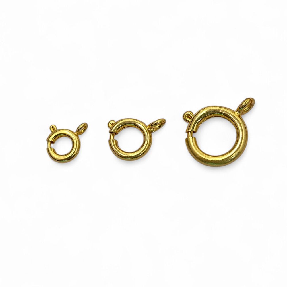 Antique Brass Spring Ring Clasps Gold/Silver Plated Jewelry Findings Bracelet Clasps Set- Selling 5 Piece Set