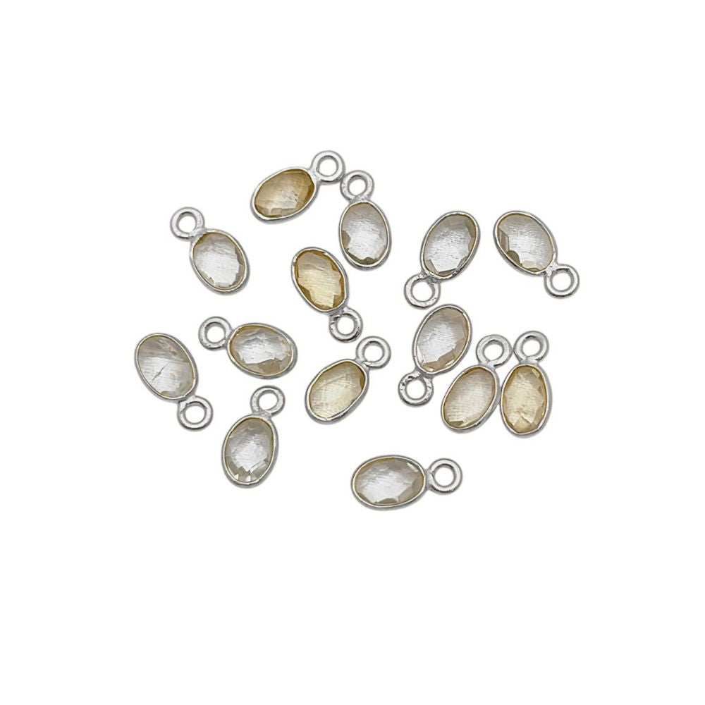Elegant Clear Quartz Pendant – 4x6mm Oval Gemstone in Sterling Silver