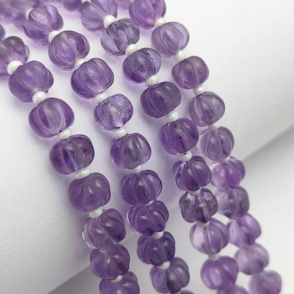 Unique Natural Amethyst Pumpkin Beads – Beautiful for Jewelry & Crafts