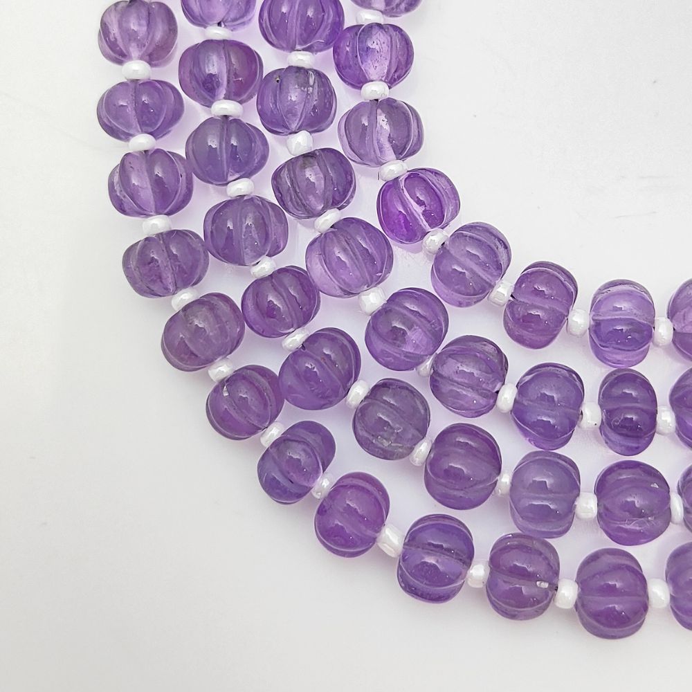 Premium Amethyst Pumpkin Beads – Stunning Gemstones for Crafts & Jewelry