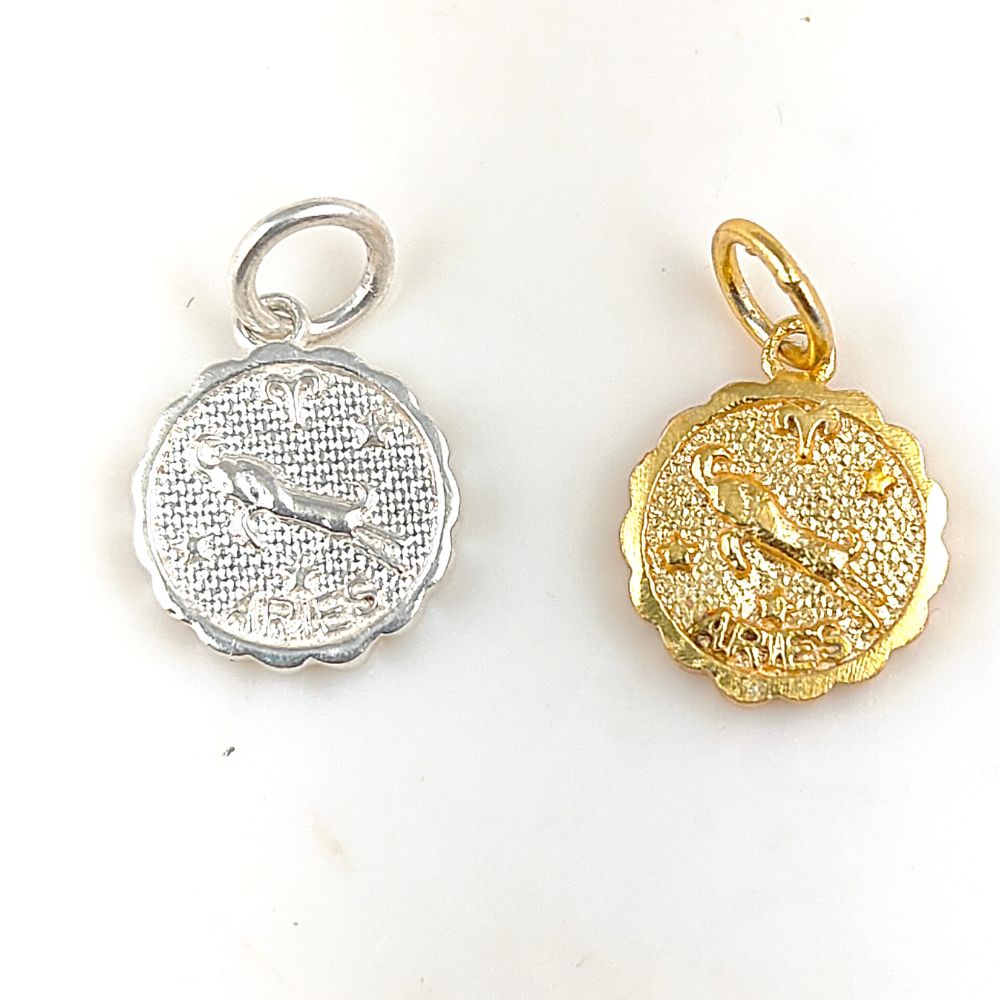 Antique Aries Zodiac Pendant