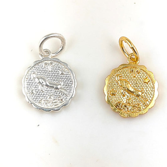 Antique Aries Zodiac Pendant