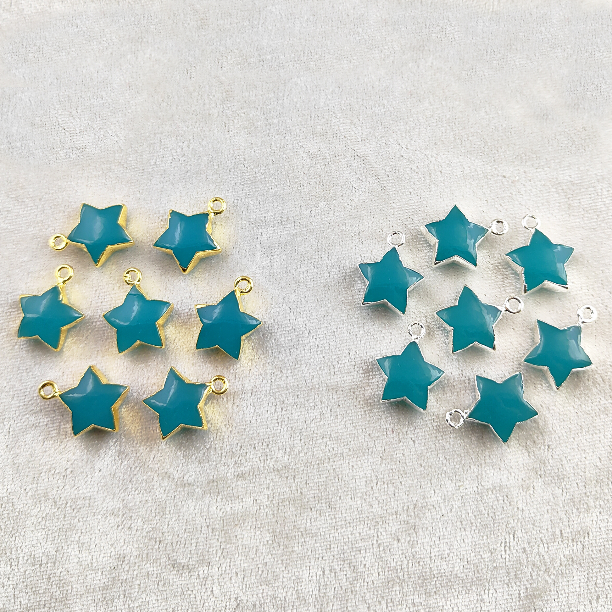 Aqua Chalcedony Star Shape Gemstone Pendant