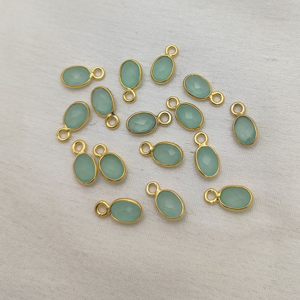 Light blue chalcedony pendant necklace, perfect gift for her