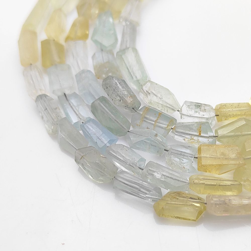 Aquamarine Faceted Nugget Beads 5-12mm Natural Gemstones for Handmade Jewelry