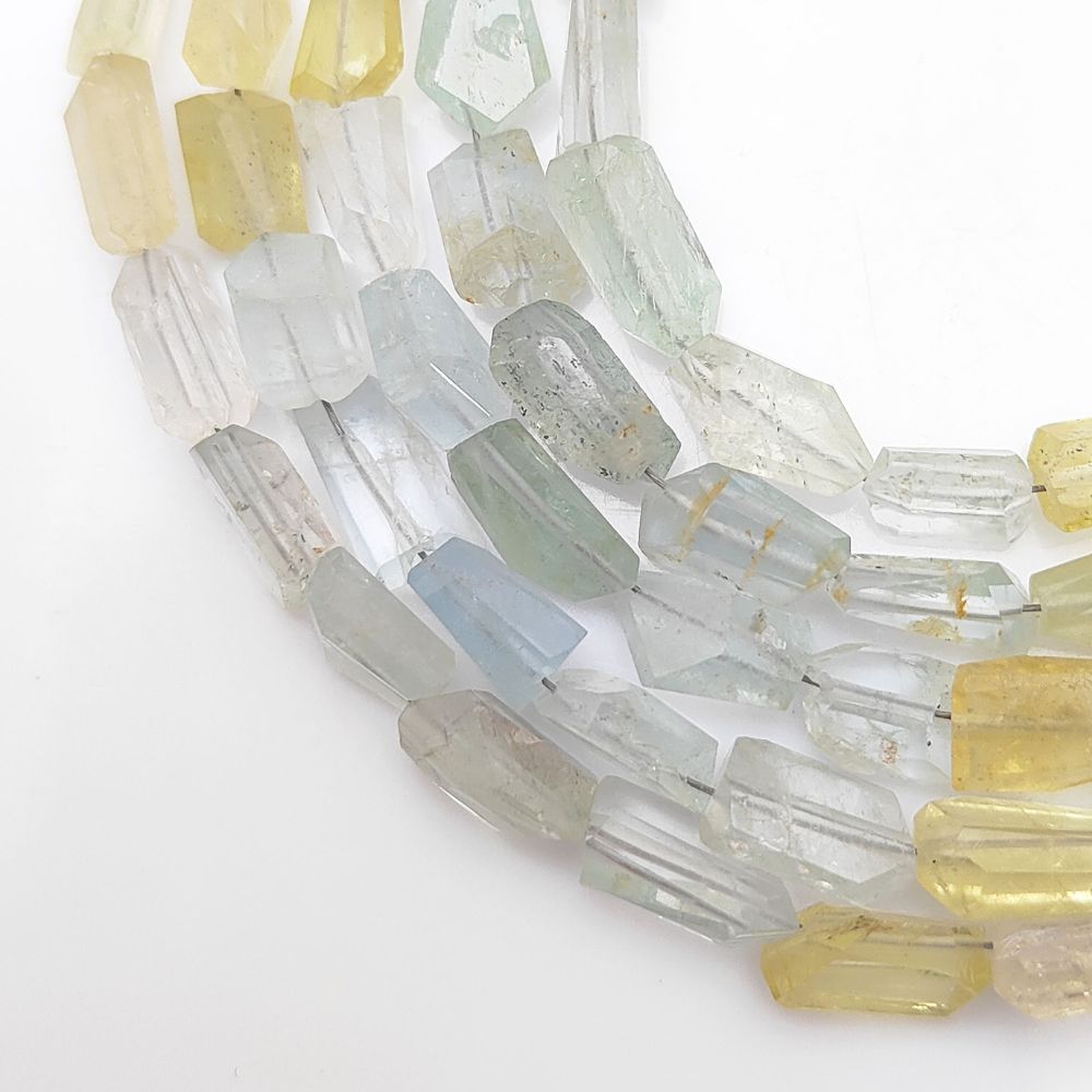 Aquamarine Faceted Nugget Beads 5-12mm Natural Gemstones for Handmade Jewelry