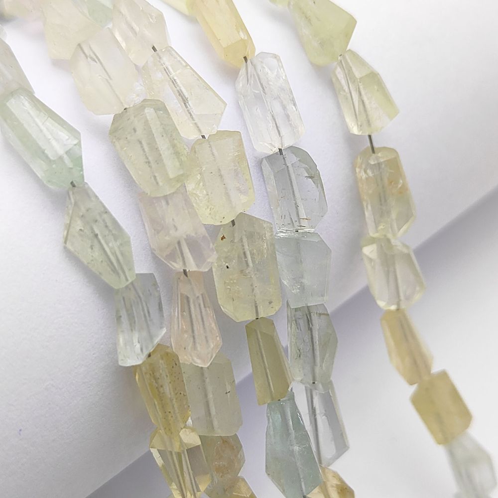 Aquamarine Faceted Nugget Beads 5-12mm Natural Gemstones for Handmade Jewelry
