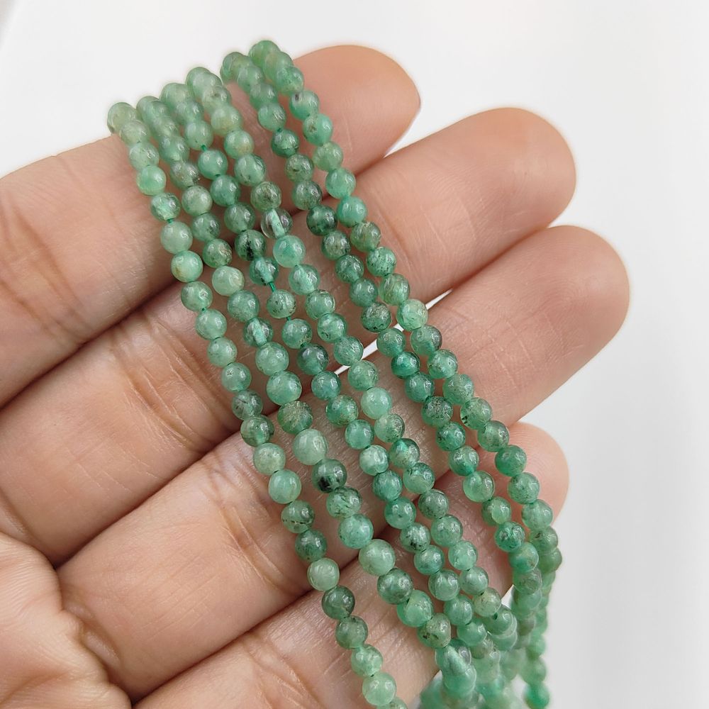 Emerald Gemstone Faceted Rondelle Beads – Stunning Green Hue for DIY Creations