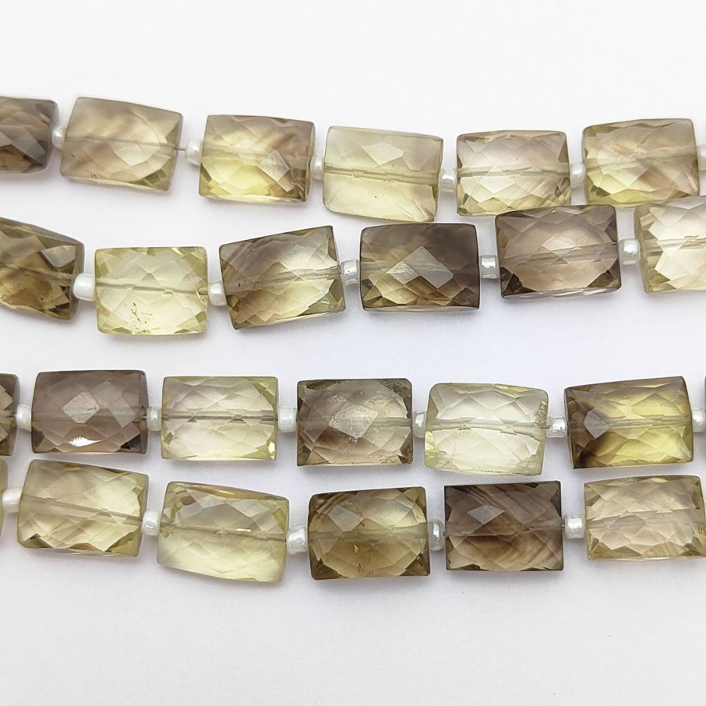 Bio Lemon Quartz Gemstone Craft Beads Rectangles Loose Stone for Custom Jewelry Making