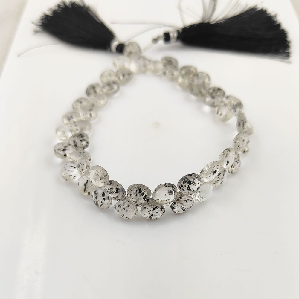 Black Dot Faceted Beads – Perfect for Crafting Unique Earrings, Bracelets, and Necklaces