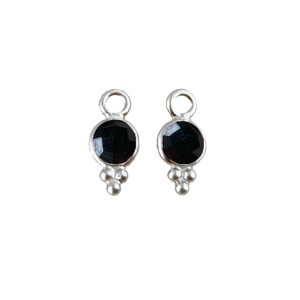 Black Onyx Gemstone Charm Pendant 925 Silver Handmade Jewelry