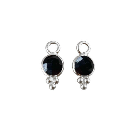 Black Onyx Gemstone Charm Pendant 925 Silver Handmade Jewelry