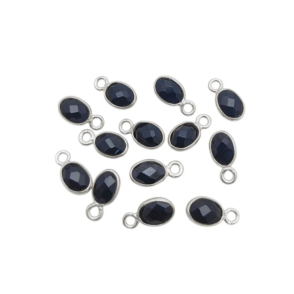 Elegant Black Onyx Pendant – 4x6mm Oval Gemstone in Sterling Silver