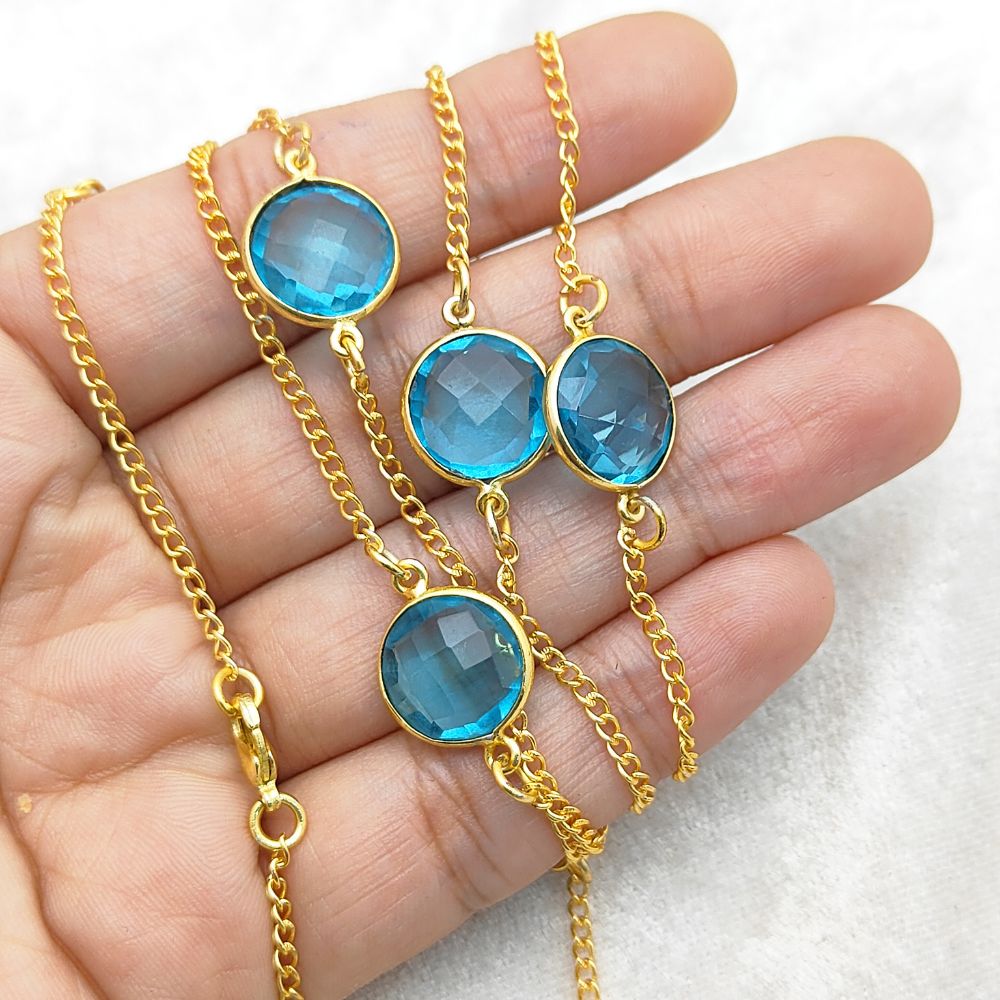 Trendy Blue Topaz Necklace for Women