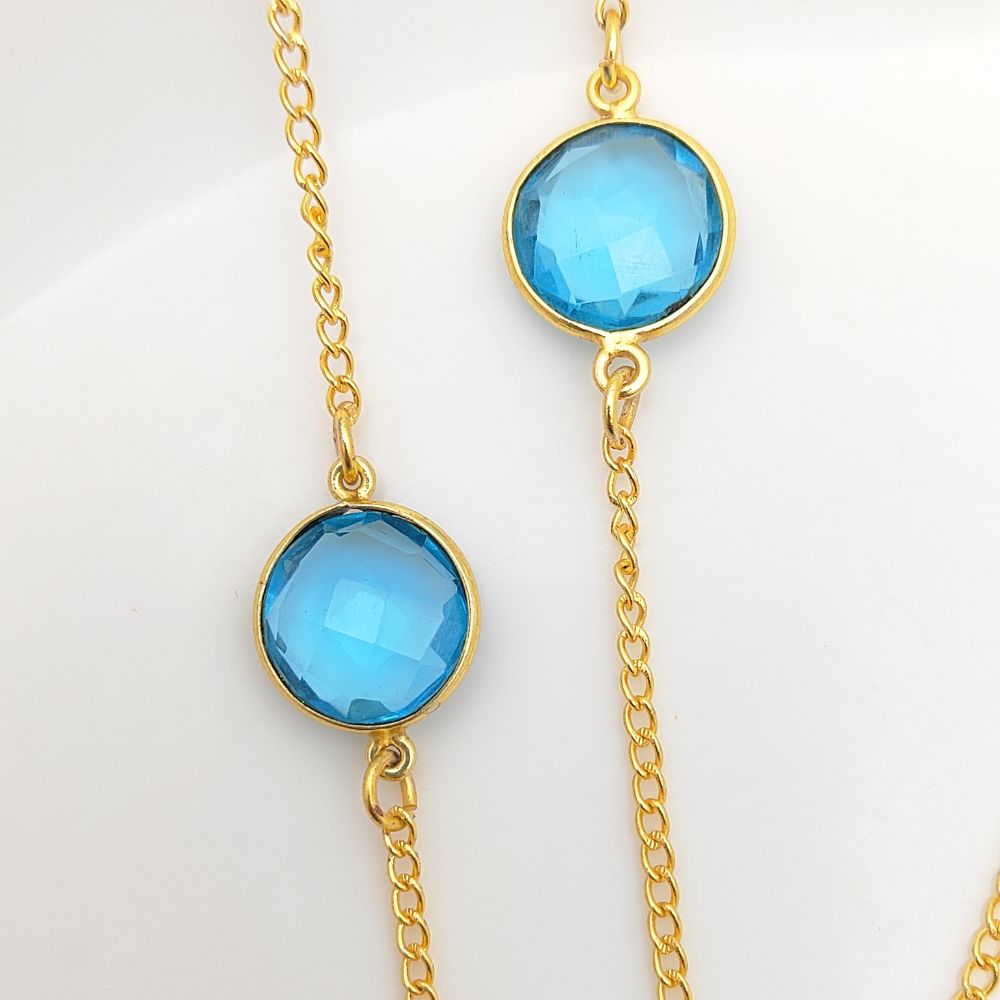 Dainty Blue Gemstone Necklace – December Birthstone