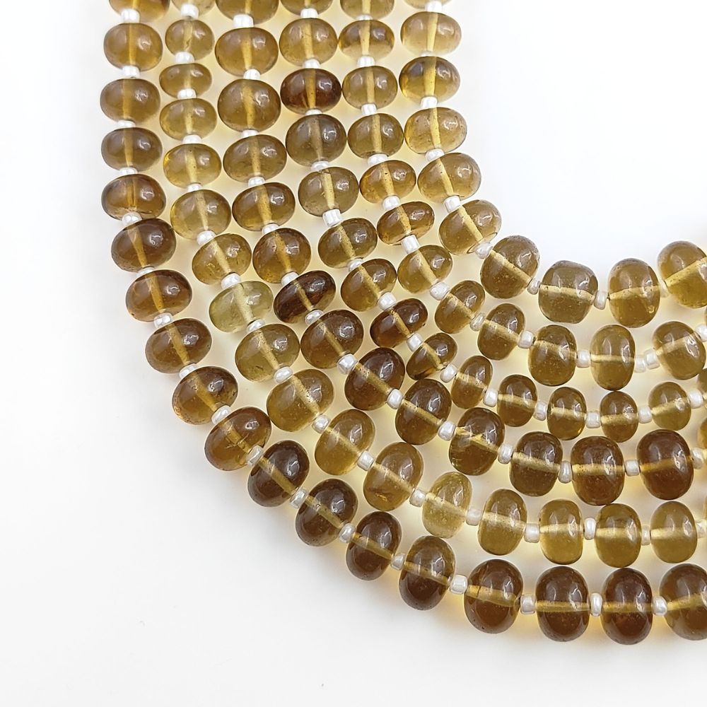 Champagne Rondelle Beads Elegant Neutral-Toned Gemstones