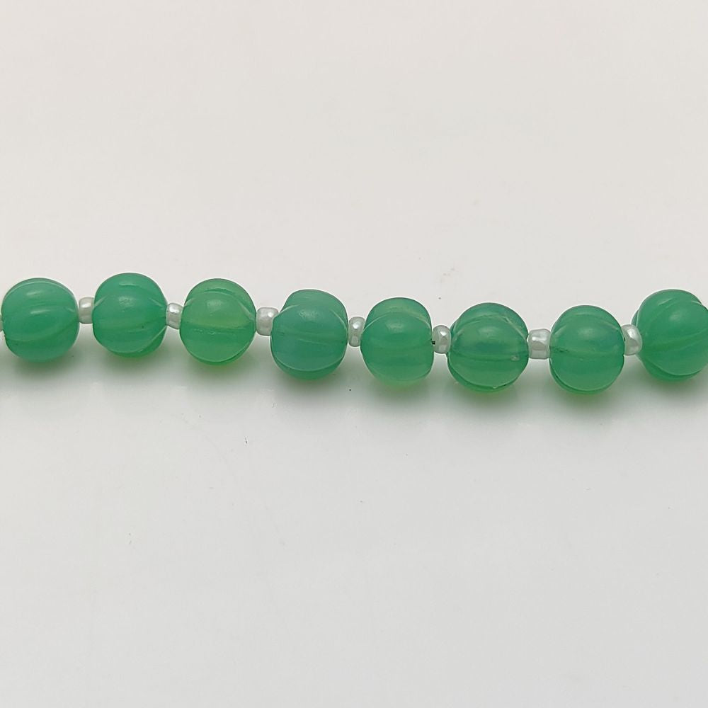 Natural Carved Chrysoprase Chalcedony Beads – Pumpkin Gemstones for Elegant Jewelry