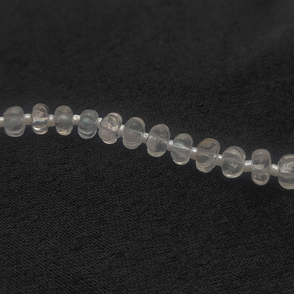 Crystal Clear Quartz Pumpkin Beads – Loose Carved Gemstones for DIY Creations