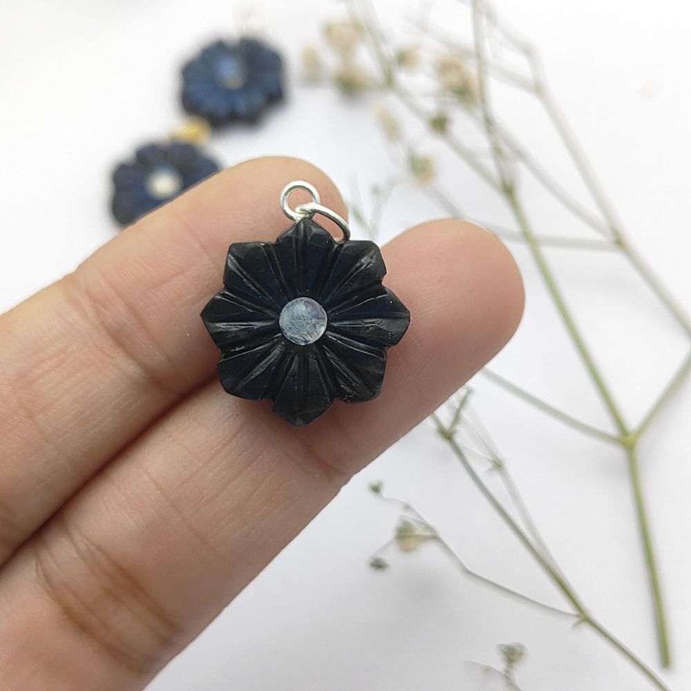 December Birthstone Blue Fire Labradorite Jewelry Charm Handcrafted Gemstone Pendant- Selling Per Piece