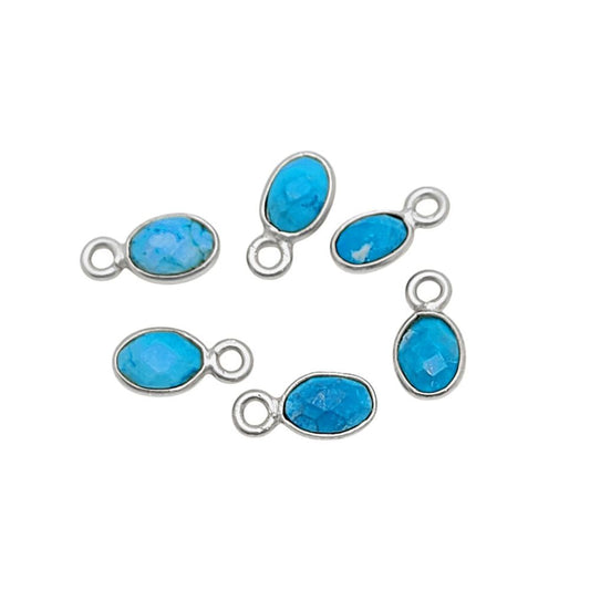 December Birthstone Necklace with Oval Turquoise Pendant