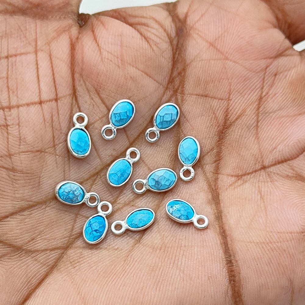 Turquoise Birthstone Necklace in 925 Sterling Silver