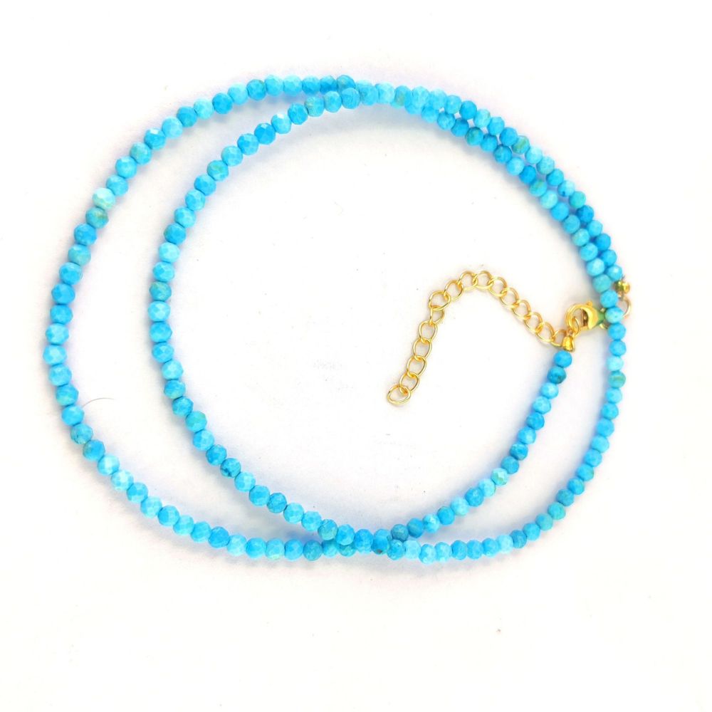 Boho Chic Turquoise Choker with Adjustable 18+2 Inch Chain