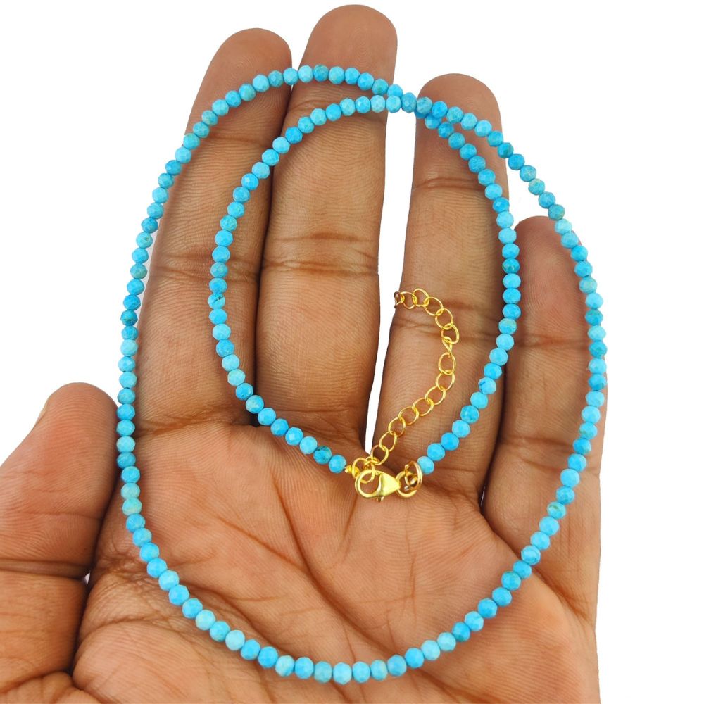 Faceted Turquoise Gemstone Necklace – Perfect Gift for Her