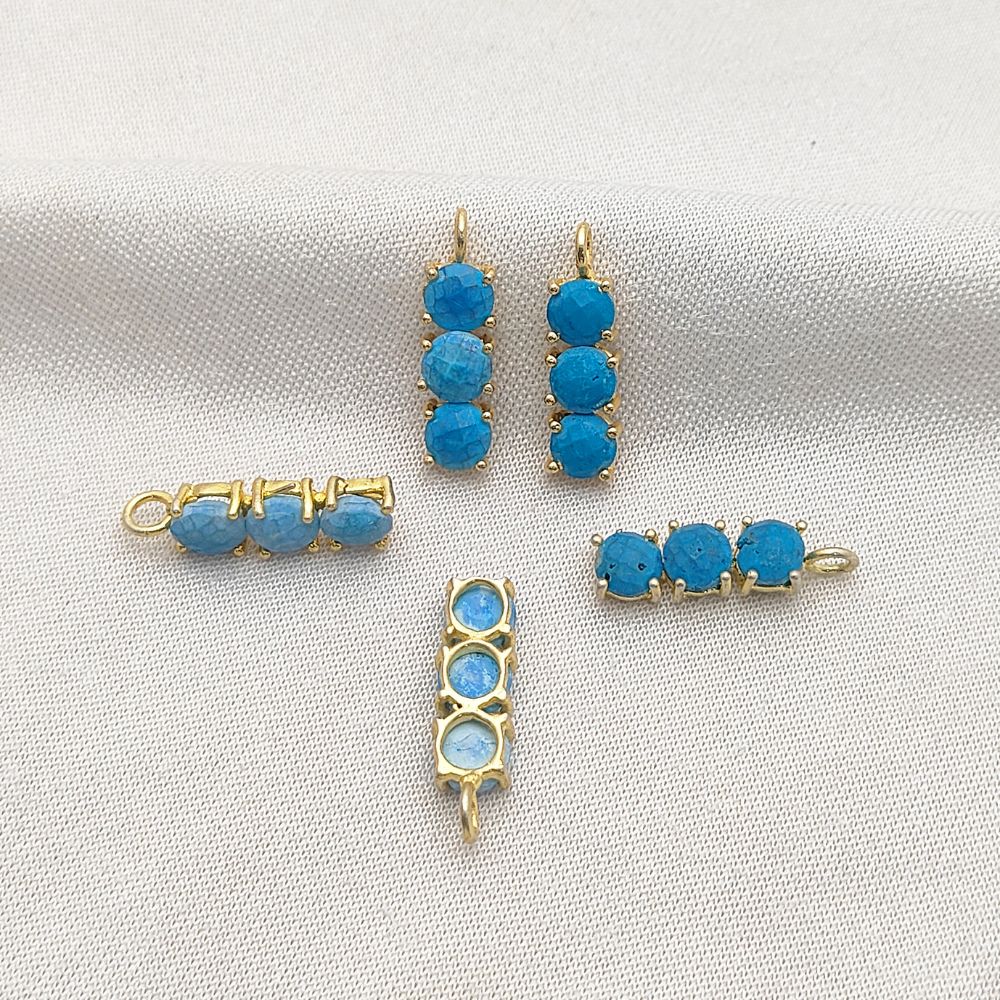 Dainty turquoise gemstone pendant necklace for layering