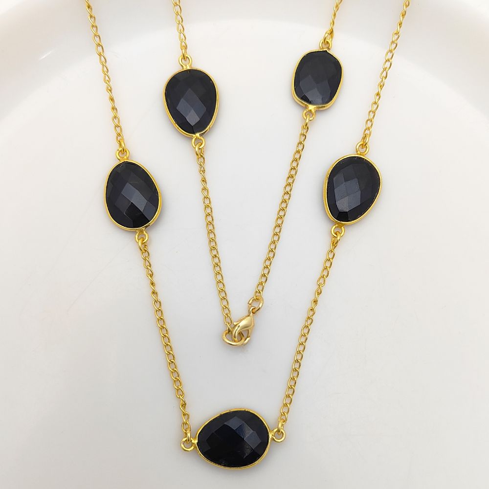 Handmade Black Spinel Necklace – Minimalist Jewelry