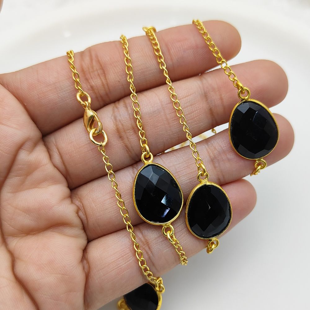 Natural Black Spinel Gemstone Detail Close-Up