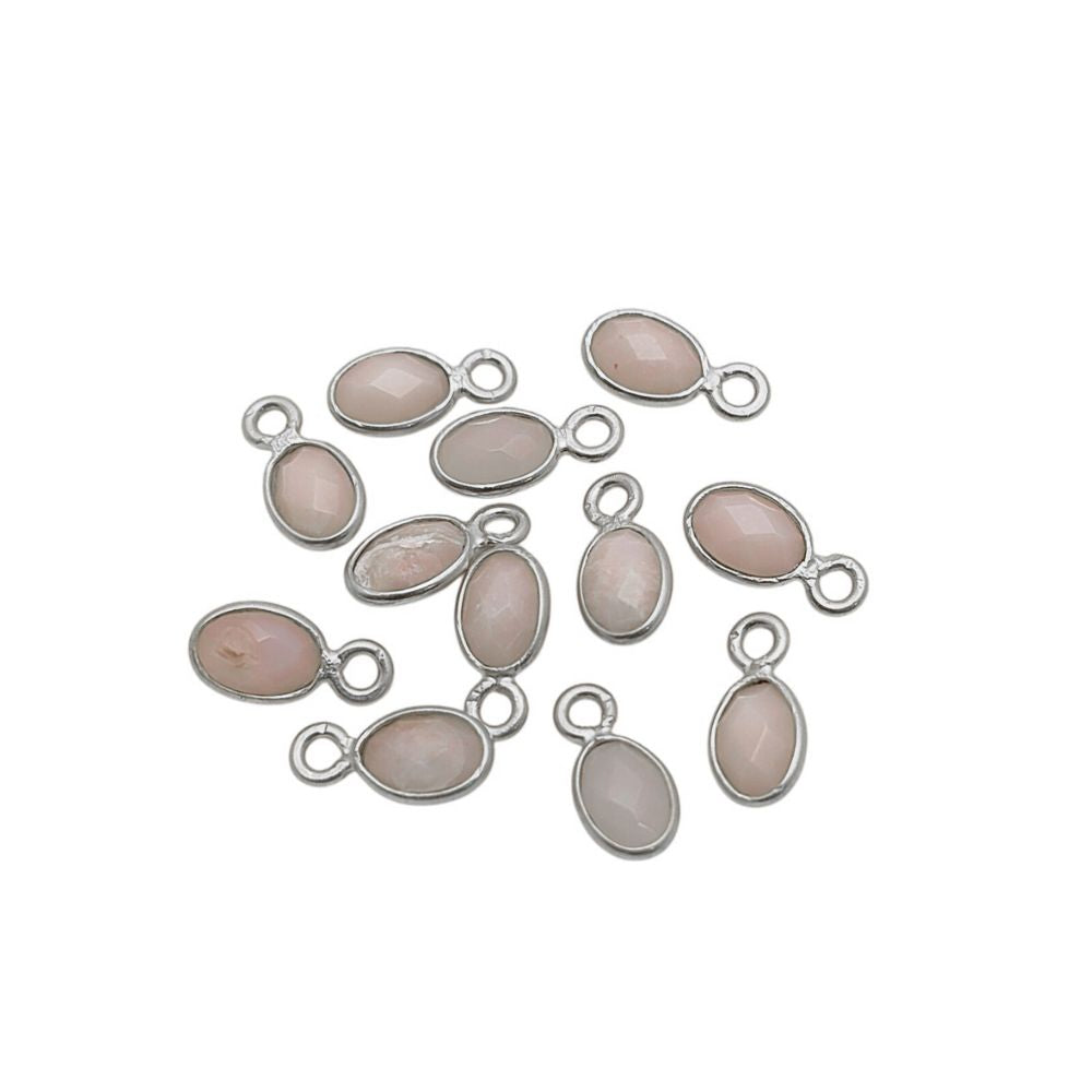 Delicate Pink Opal Pendant in 925 Sterling Silver