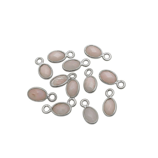 Delicate Pink Opal Pendant in 925 Sterling Silver