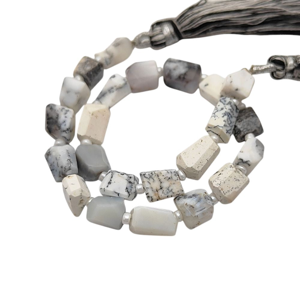 Dendrite Opal Loose Beads 5-12mm Faceted Nugget Gemstones for Unique Handmade Creations