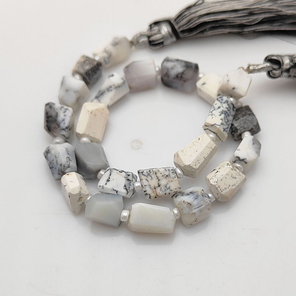 Dendrite Opal Loose Beads 5-12mm Faceted Nugget Gemstones for Unique Handmade Creations