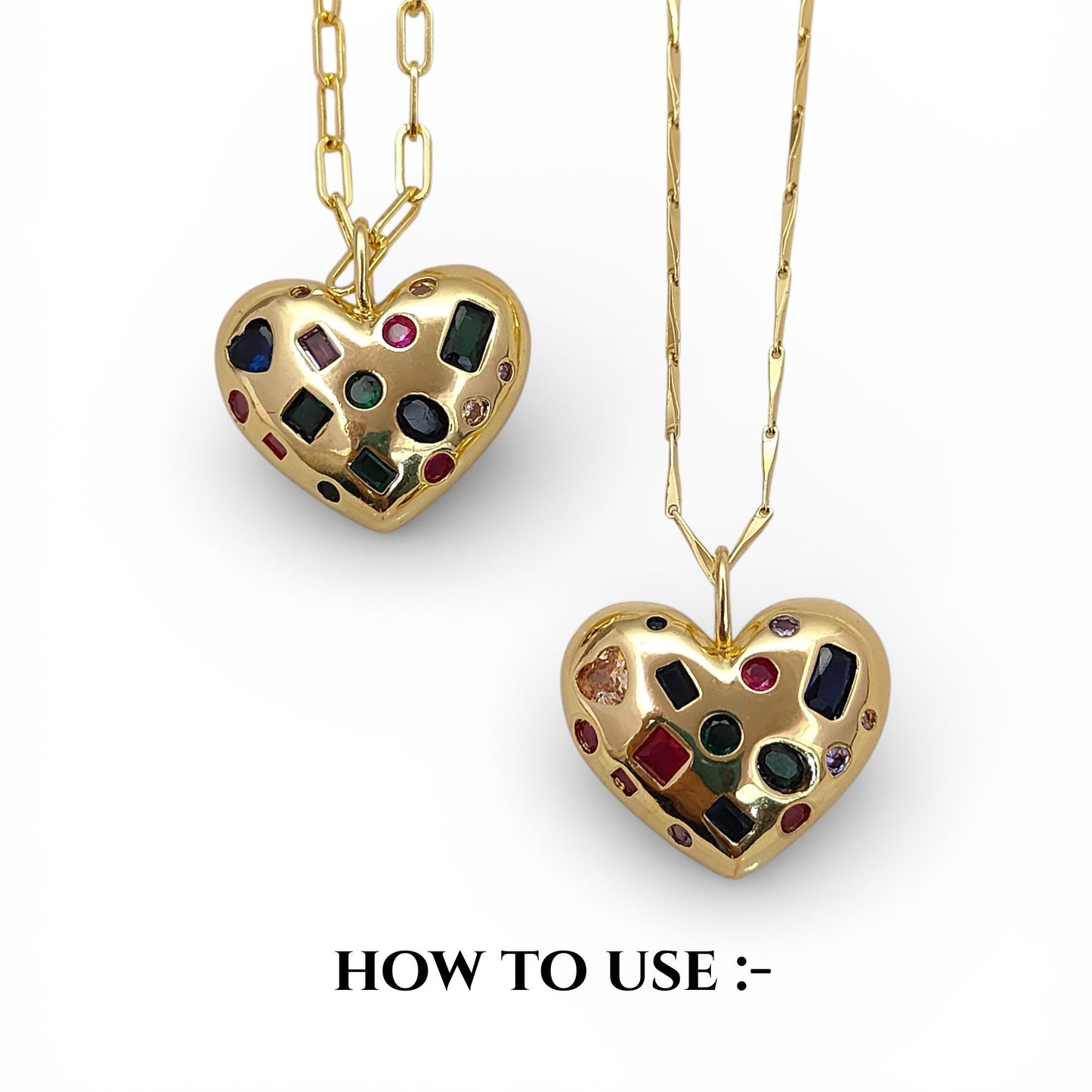 Dome Heart Micropave CZ Pendant 18K Gold Filled Multicolor Sparkling Love Charm for Handmade Jewelry Projects- Selling Per Piece