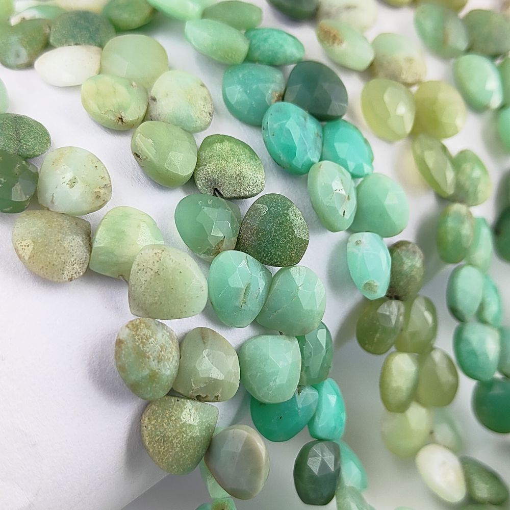 Faceted Green Chrysoprase Beads – Ideal for Jewelry Designers and Crafters