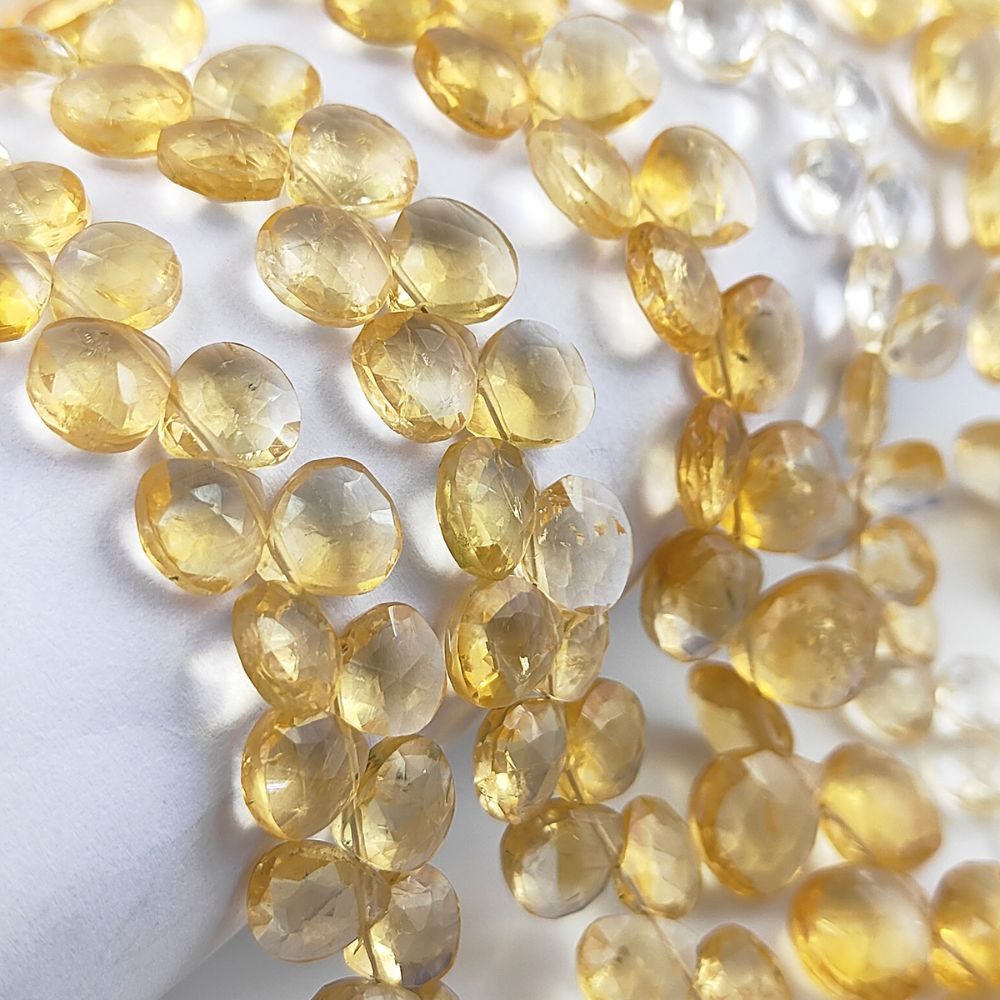 Natural Citrine Beads – Add Radiance to Your Jewelry with Citrine Heart Beads