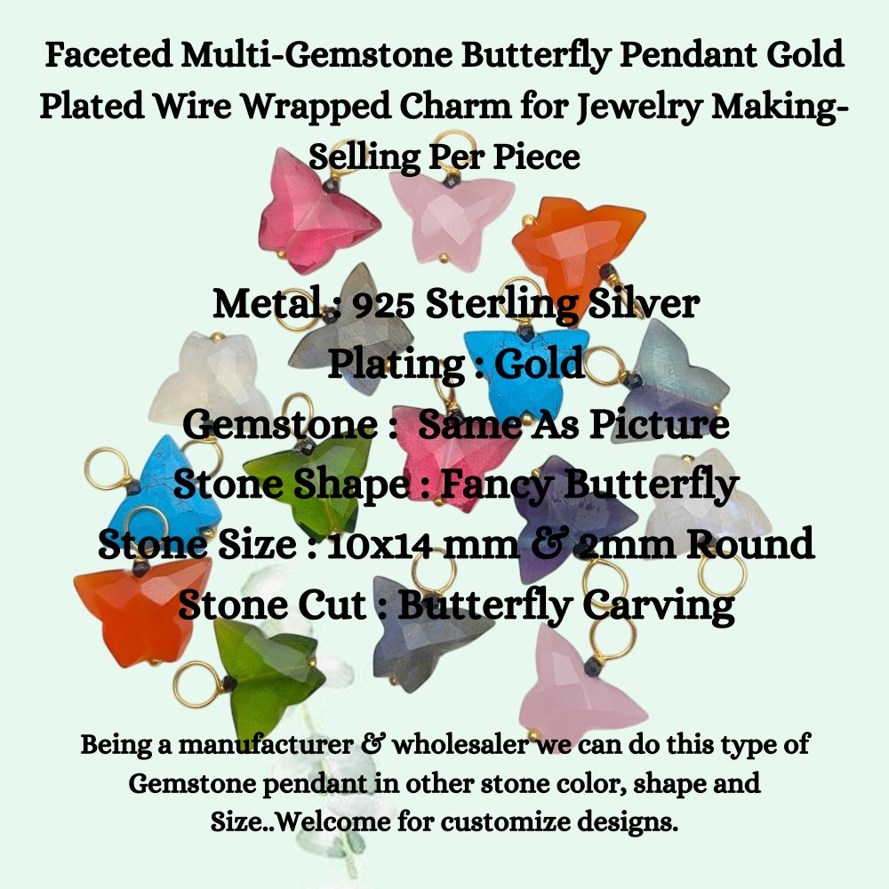 Gold Plated Wire Wrapped Pendant