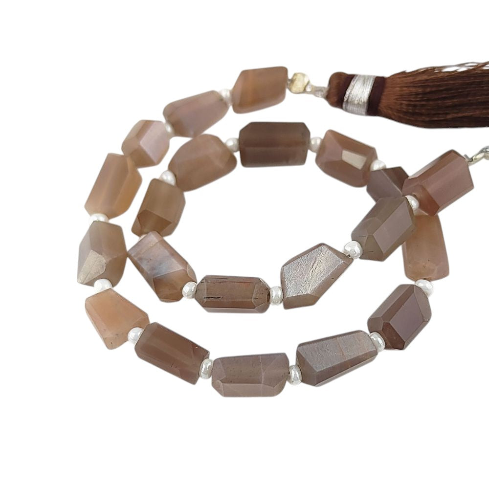 Genuine Chocolate Moonstone Faceted Nugget Beads 5-12mm Unique Gemstones for Jewelry & Crafting