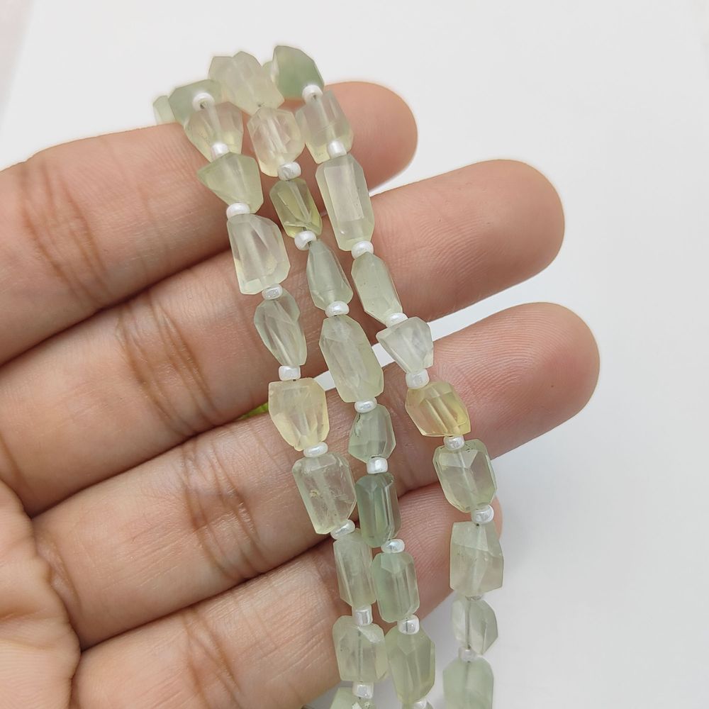 Genuine Green Prehnite Nugget Shape Beads 5-12 mm Gemstone Bead For DIY Jewelry Making For Bracelets & Necklaces