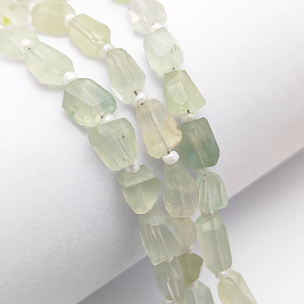 Genuine Green Prehnite Nugget Shape Beads 5-12 mm Gemstone Bead For DIY Jewelry Making For Bracelets & Necklaces
