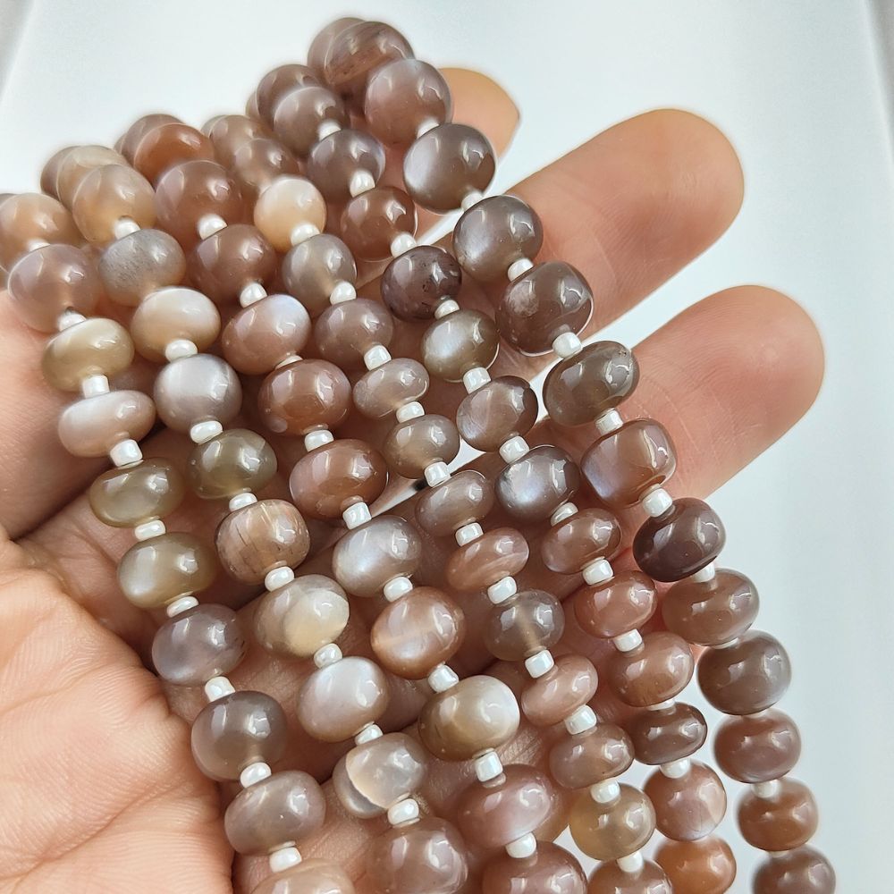 Warm & Shimmering Chocolate Moonstone Beads
